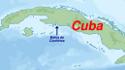 Localización en el mapa de Cuba de la Bahía de Cochinos