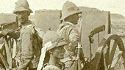 Soldados británicos en una pausa de la batalla de Omdurman