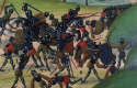 La batalla de Poitiers, según una ilustración contenida en la obra Chroniques d'Angleterre, de Jean de Wavrin (Bibliothèque Nationale de France, París)