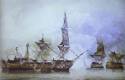 El navío de linea Victory en la batalla de Trafalgar, obra de John Constable (Victoria and Albert Museum, Londres)