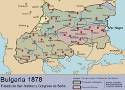 Las fronteras de Bulgaria según el Tratado de San Stefano entre Rusia y el Imperio otomano y su correción por el posterior Congreso de Berlín