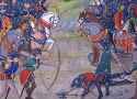 La batalla de Nájera, en una miniatura contenida en las Crónicas de Jean Froissart, obra del siglo XV (Biblioteca Nacional de Francia)