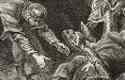 La muerte de Simón de Montfort en el sitio de Tolosa, según una ilustración de Alphonse-Marie-Adolphe de Neuville publicada en 1883 en L’histoire de France depuis les temps les plus reculés jusqu’en 1789, de François Guizot