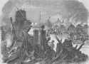 La revuelta de los cipayos en Meerut, según una imagen publicada en 1857 en la revista Illustrated London News