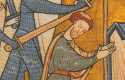 El asesinato de Thomas Becket, según una miniatura del siglo XIII