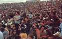 Vista del público congregado en un concierto del festival de Woodstock